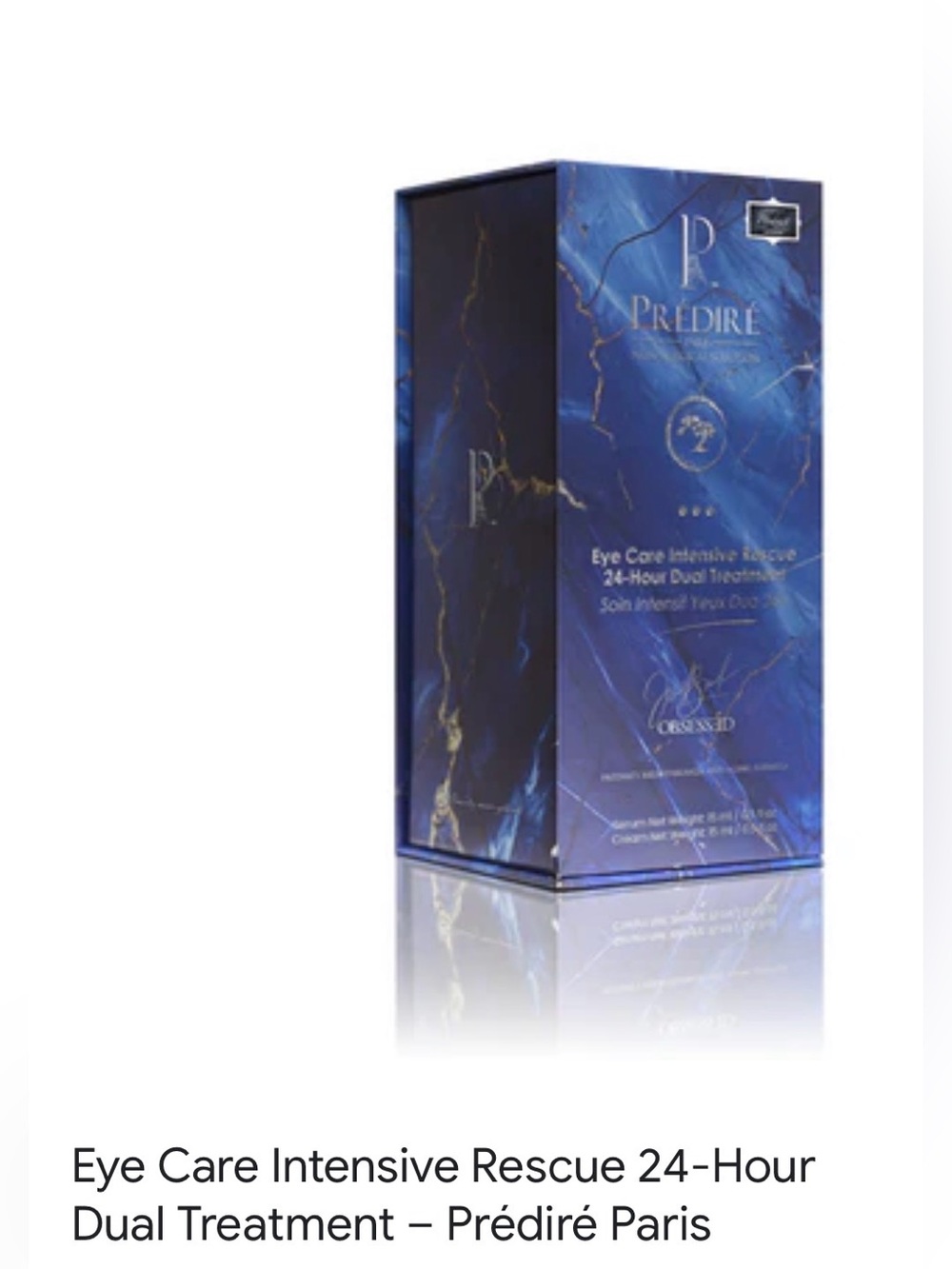 New Predire Paris Eye Care Intensive Rescue Dual Treatment  — Blue